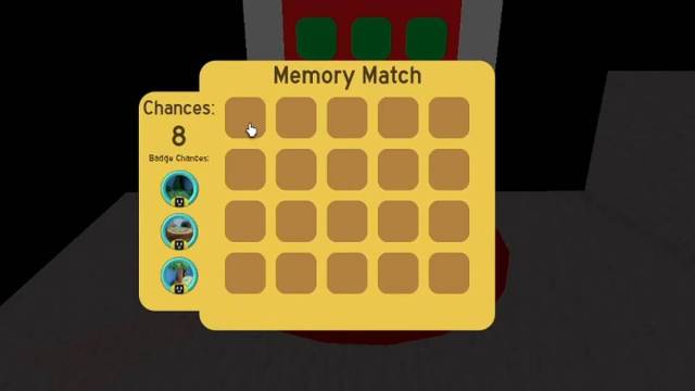Winter Memory Match minigame in Bee Swarm Simulator