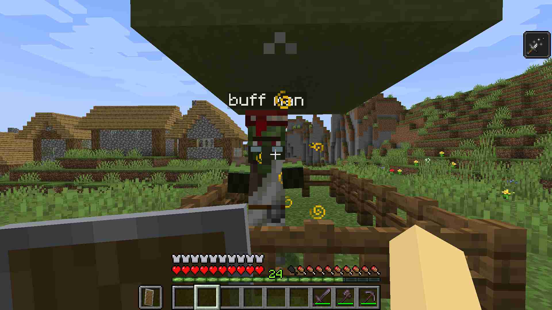 Image of a Zombie Villager being cured in Minecraft.