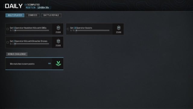 Multiplayer Daily Challenges in MW3