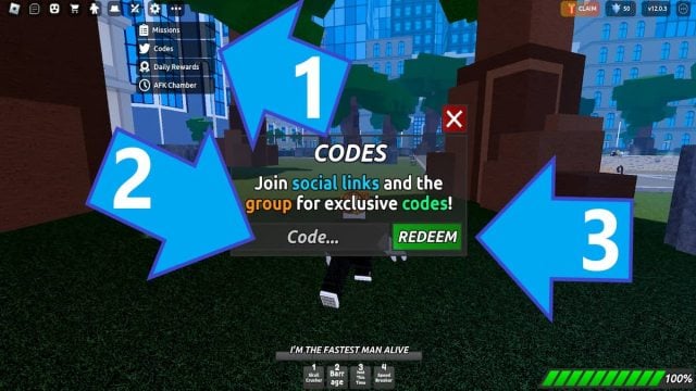 How to redeem codes in Dudes Battlegrounds.