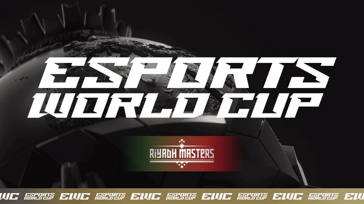 The Esports World Cup and Riyadh Masters 2024 logos.