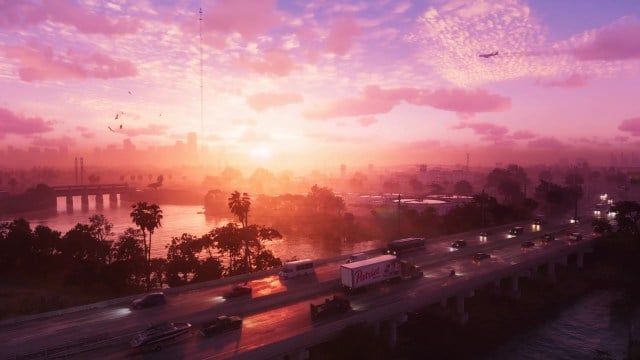 Sunset in Vice City, Grand Theft Auto 6 Trailer.