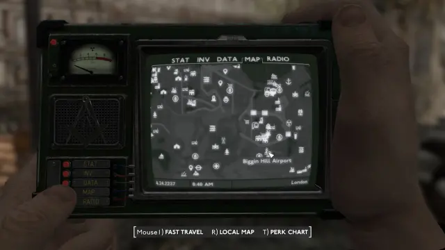 Fallout London Biggin Hill Airport settlement location in map