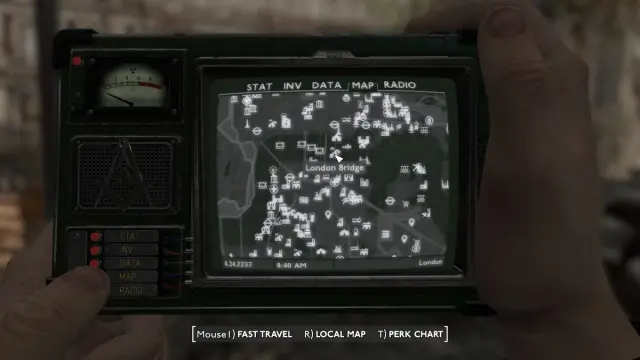 London Bridge settlement location on map in Fallout London