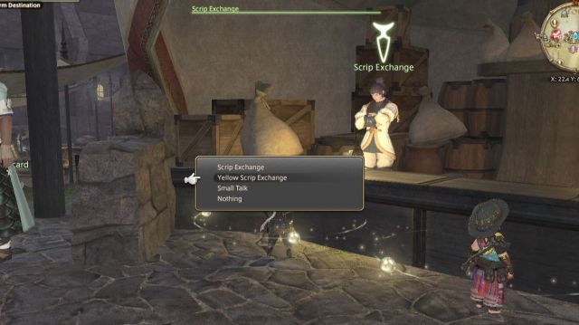 Final Fantasy XIV player trades in old Scrips in Mor Dhona for Dawntrail