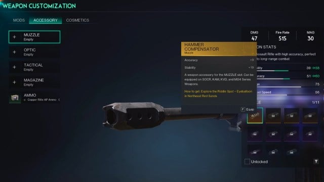 hammer compensator muzzle in once human