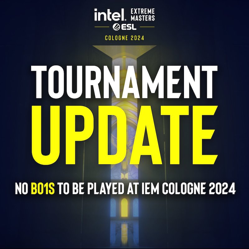 No best-of-ones at IEM Cologne 2024 as ESL experiments with CS2 formats