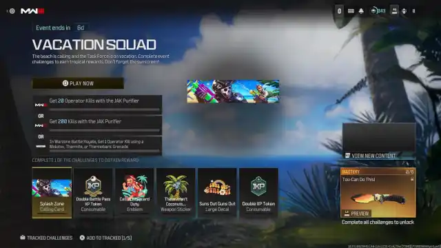 Vacation Squad MW3 challenges