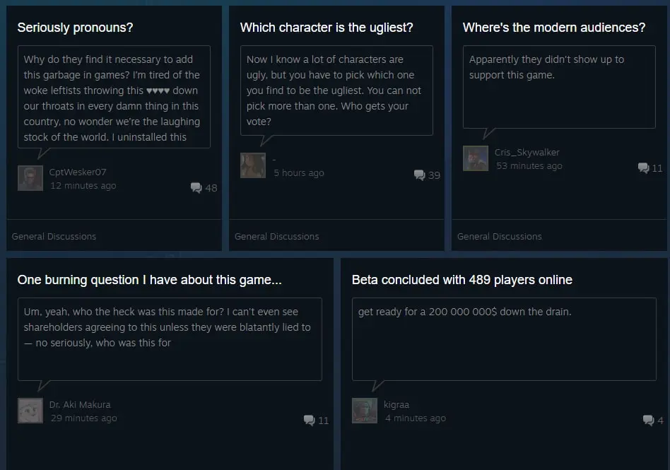 Screenshot of forum comments on Concord.