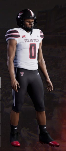 Texas Tech Red Raiders uniform in College Football 25