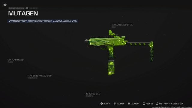 Mutagen SMG in MW3 and Warzone