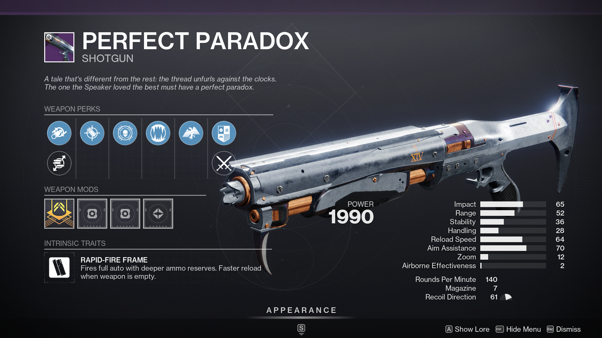 Perfect Paradox god roll and best perks in Destiny 2