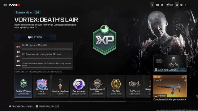 Vortex: Death's Lair MW3 event challenges