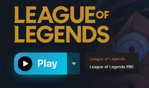 An image of the LoL PBE client