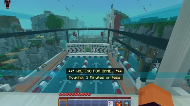 Grid Runners main lobby in Minecraft 15th anniversary event