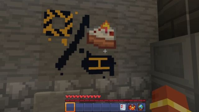 Fifth painting puzzle in Minecraft's Mystery Cave