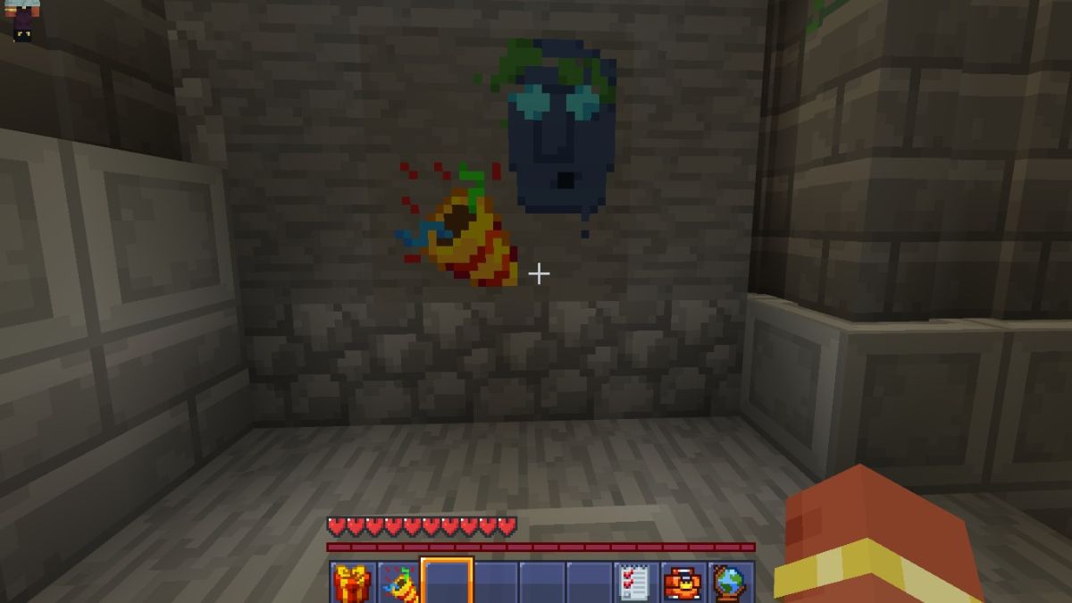 Second painting puzzle in the Mystery Cave in Minecraft