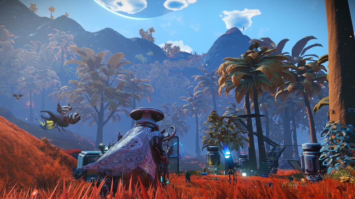 No Man's Sky character exploring the planet