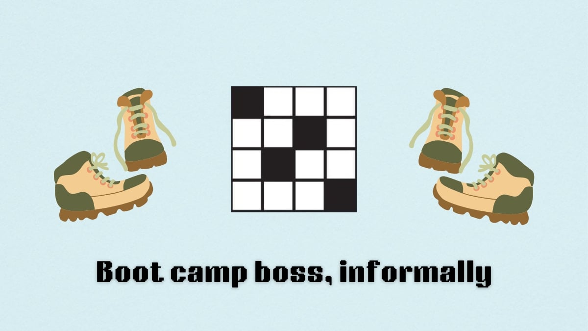 'Boot camp boss, informally' NYT Crossword clue hints and answers