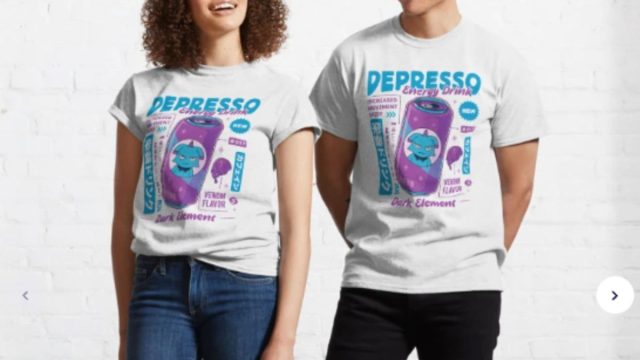 palworld merchandise depresso t-shirt design on redbubble