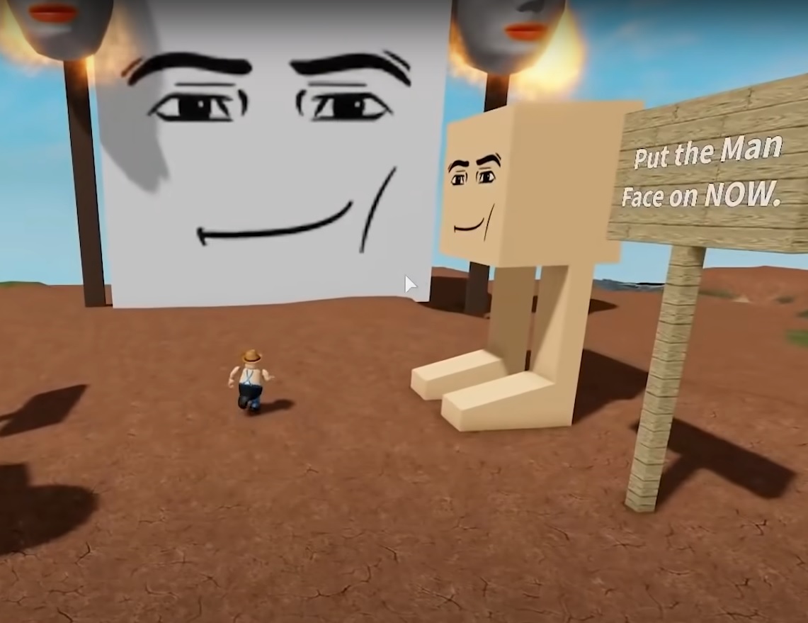 Мем Roblox Man Face, объяснение