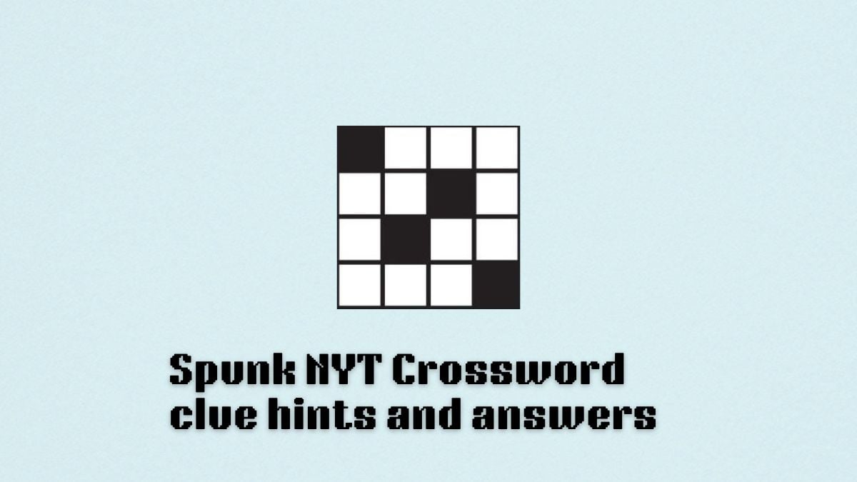 Spunk NYT Crossword clue hints and answer