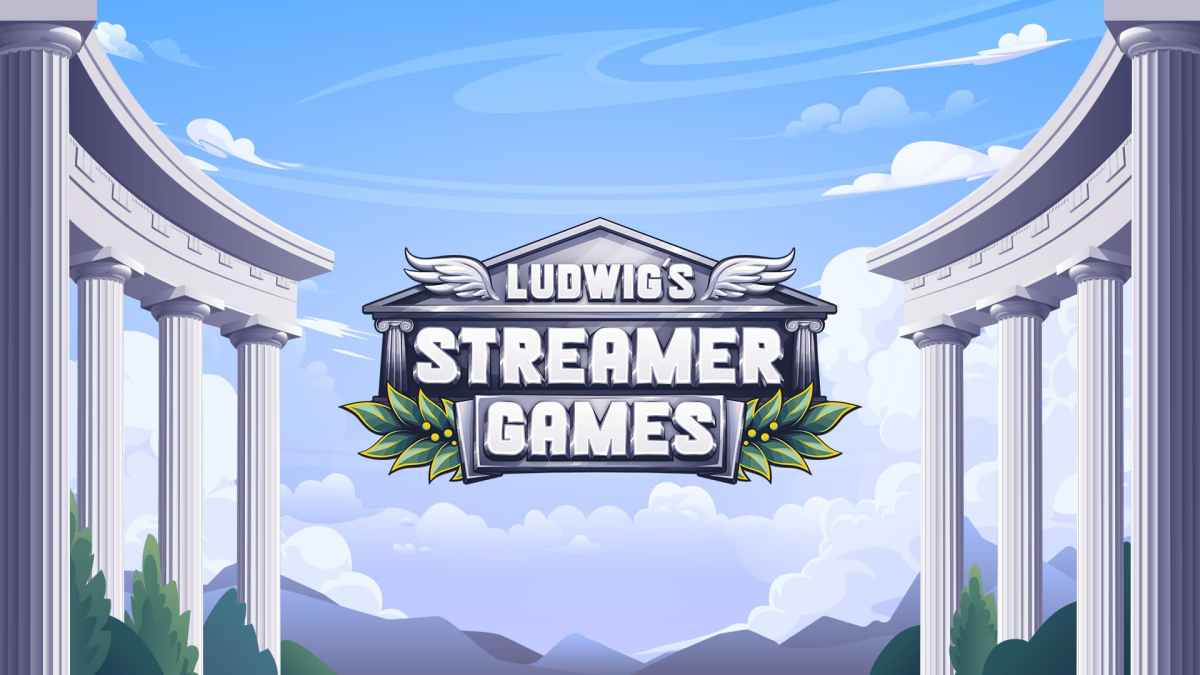 Greek Olympiad-style logo for Ludwig's Streamer Games