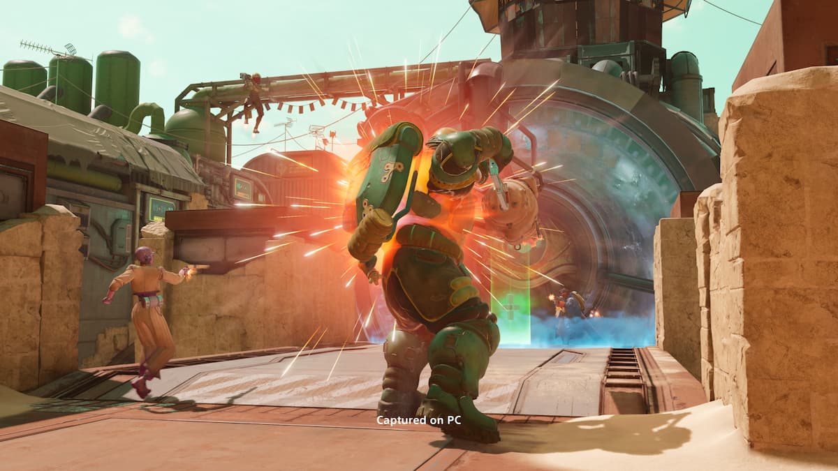 Concord gameplay screenshot of Freegunners fighting