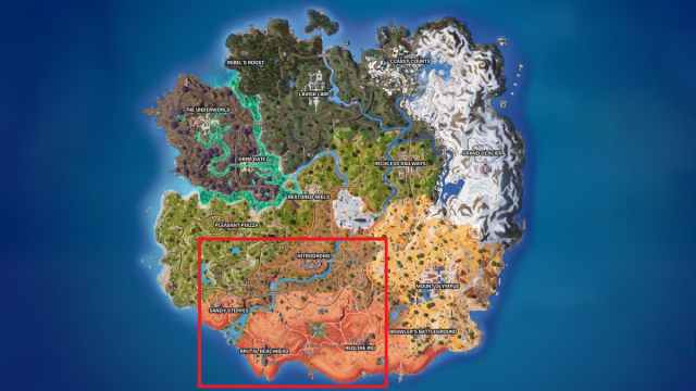 Wasteland locations area marked in Fortnite.