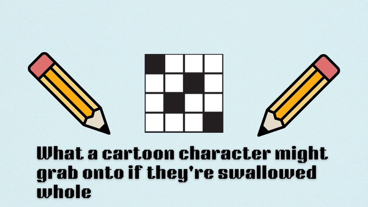 what a cartoon character might grab onto nyt time crossword art