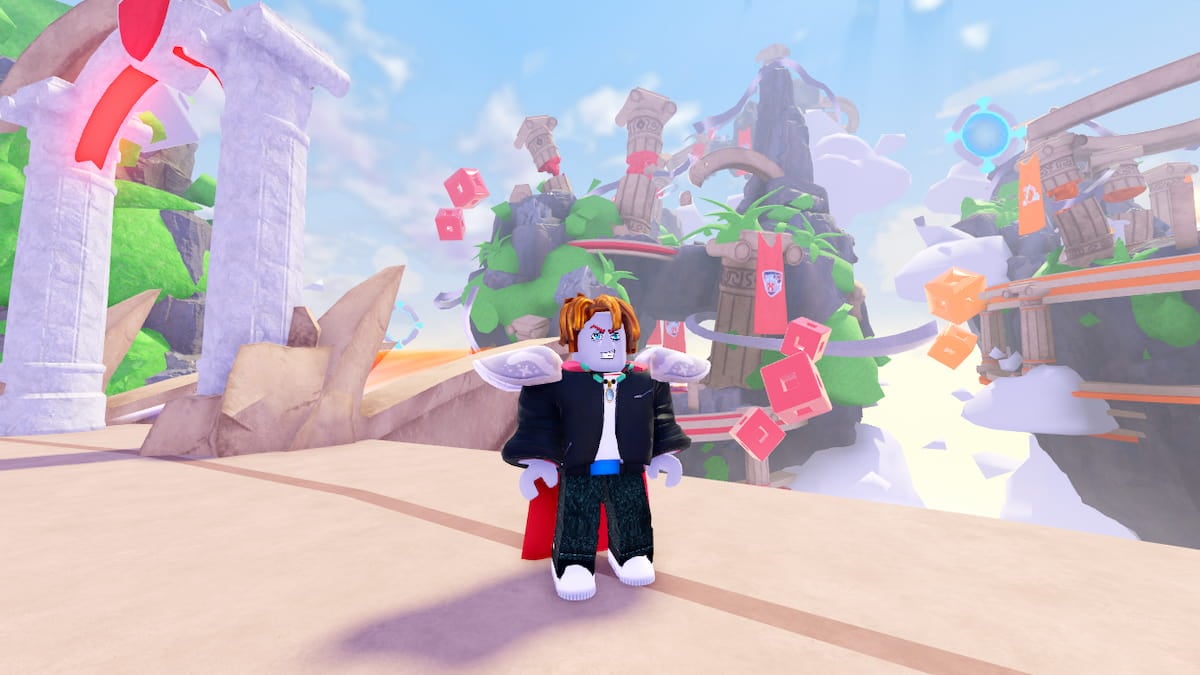 Picture of a player completing the quests to earn badges in Roblox The Games.