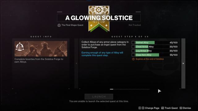 All A Glowing Solstice steps in Destiny 2