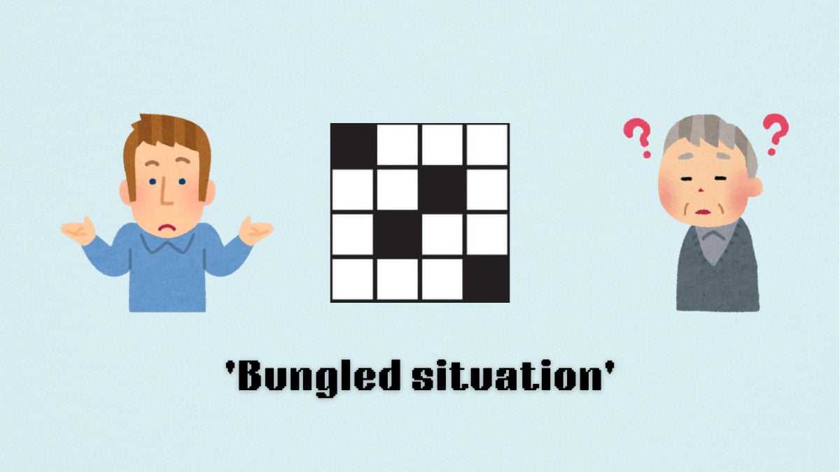 Picture showing the cover for Bungled situation NYT Mini Crossword clue.