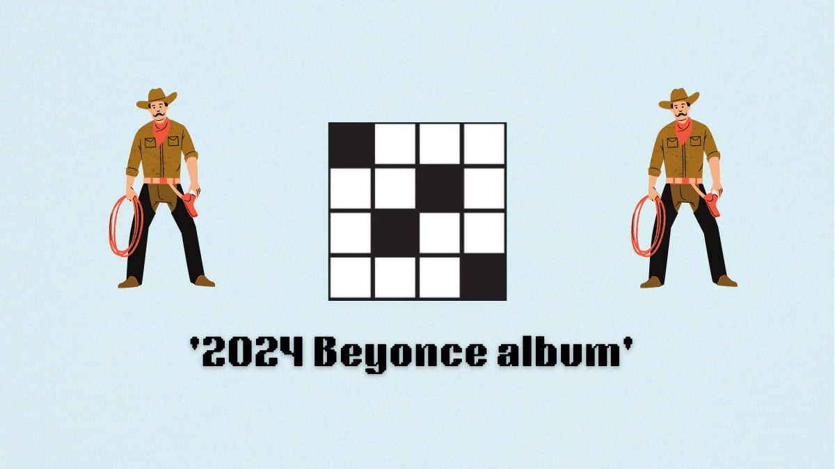 Picture showcasing Cowboy to hint at the '2024 Beyonce album' clue in NYT Mini Crossword.