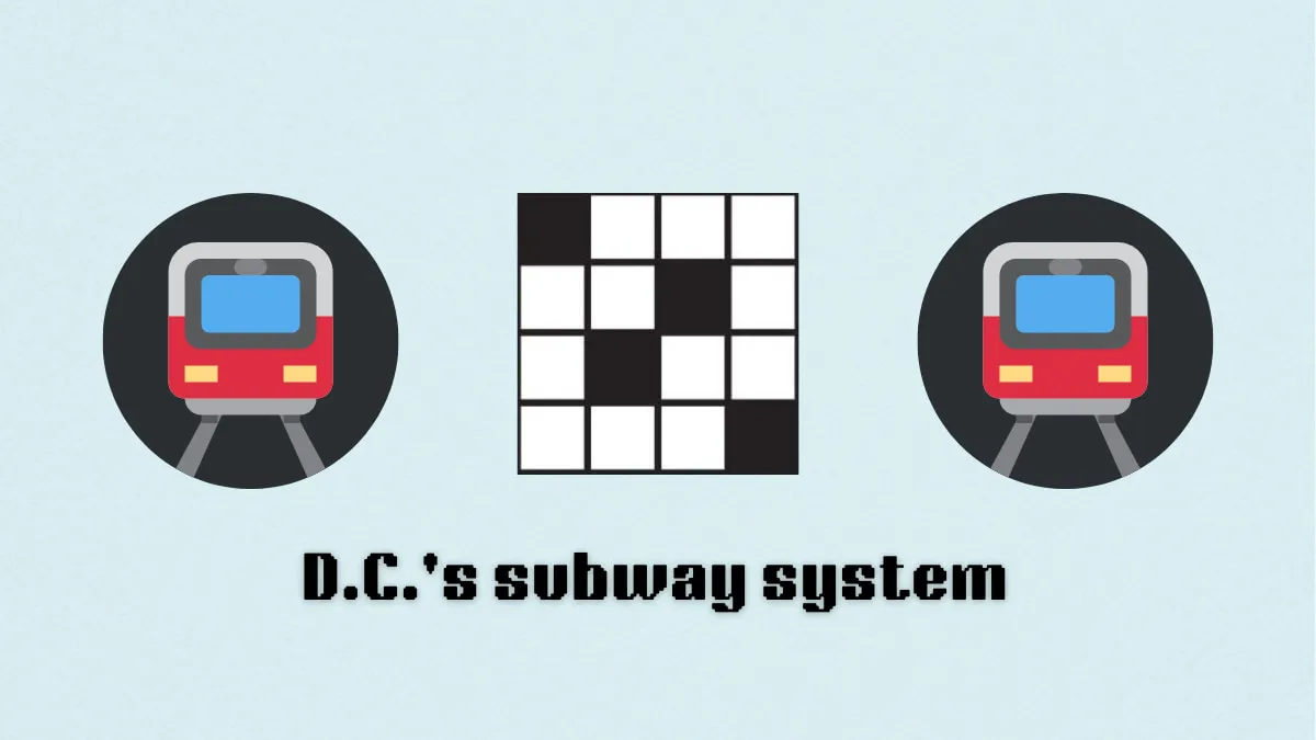 D.C.s subway system NYT Mini Crossword answer and hints