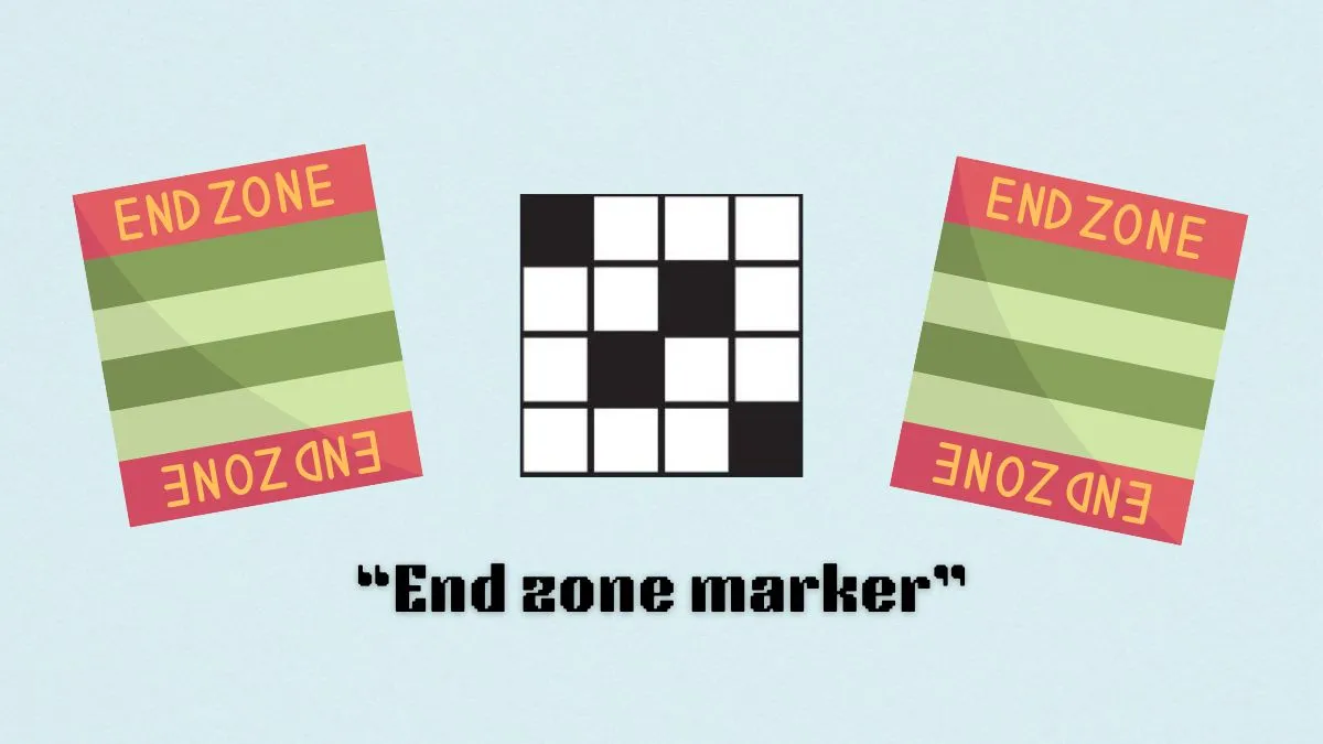 'End zone marker' NYT Mini Crossword clue answer and hints