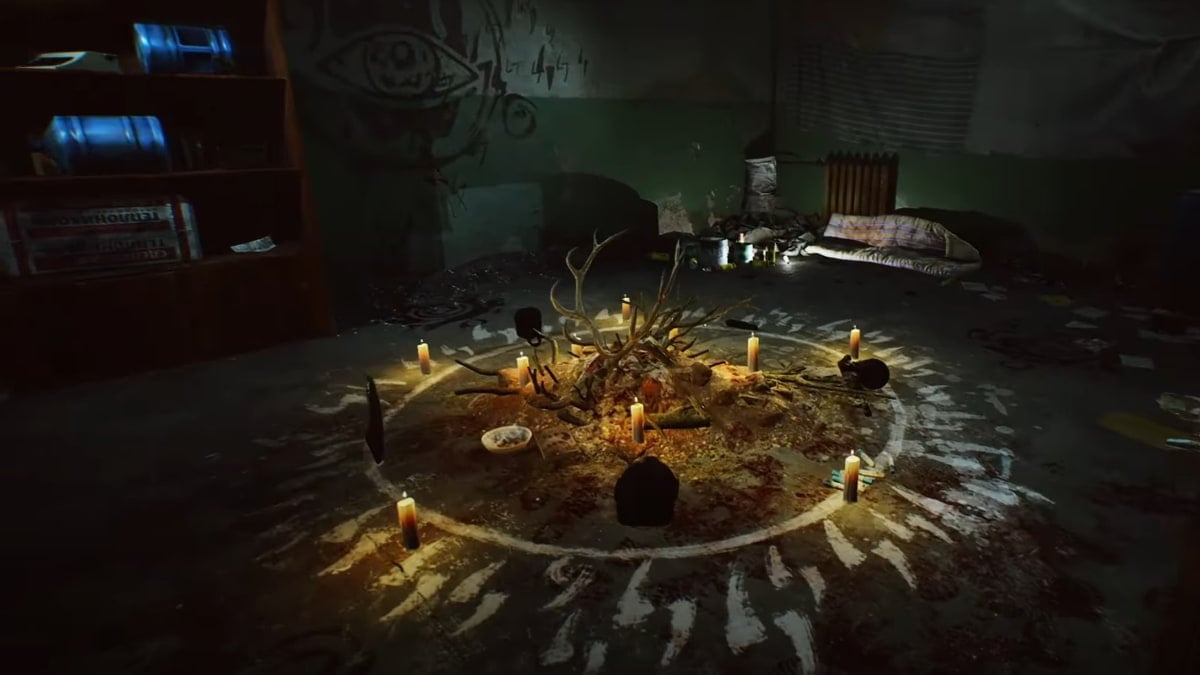 An image of the Cultist Circle from Escape from Tarkov. This circle allows you to sacrifice your gear for other items.