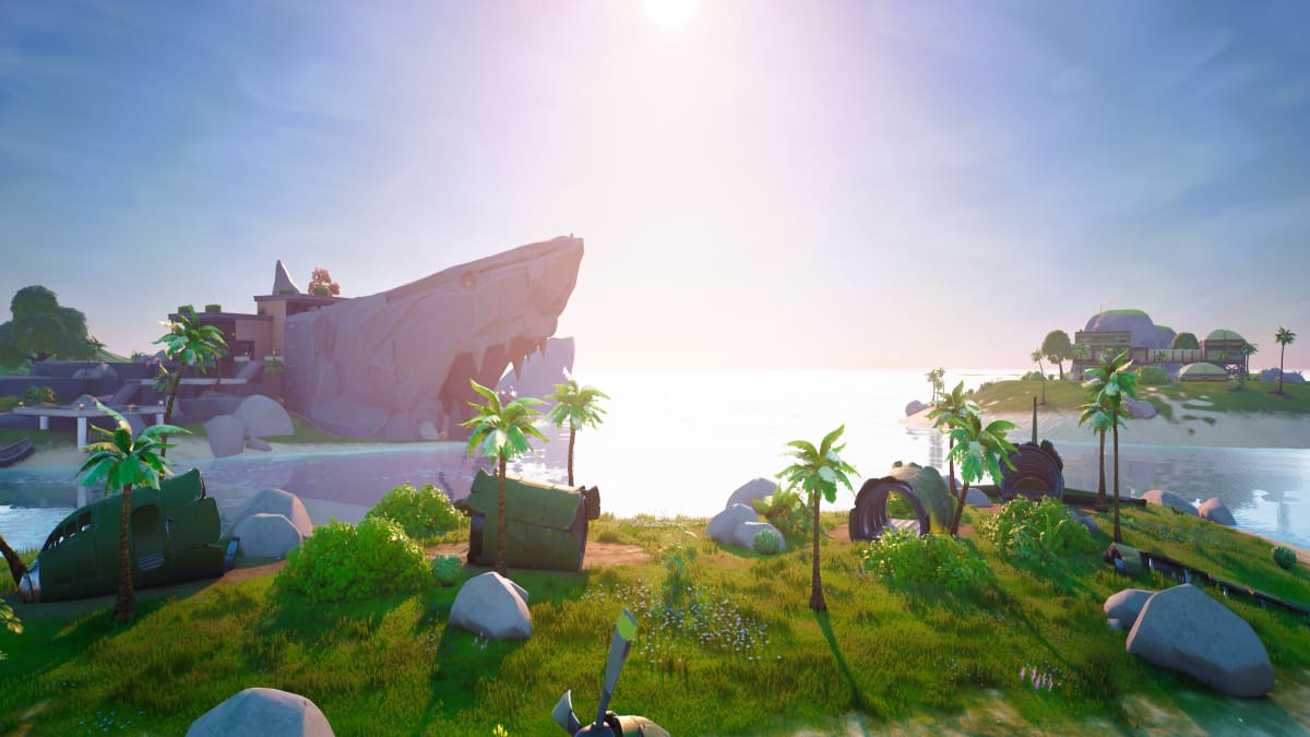 An image from Fortnite Reboot Chapter 2 showing the Shark location.