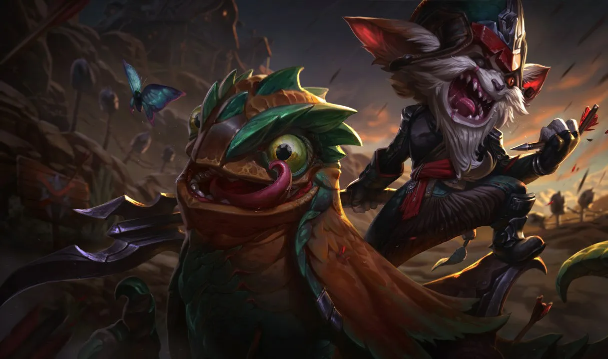 Which LoL champion says ‘Haha, see the way they scramble like baby armadillos!’?