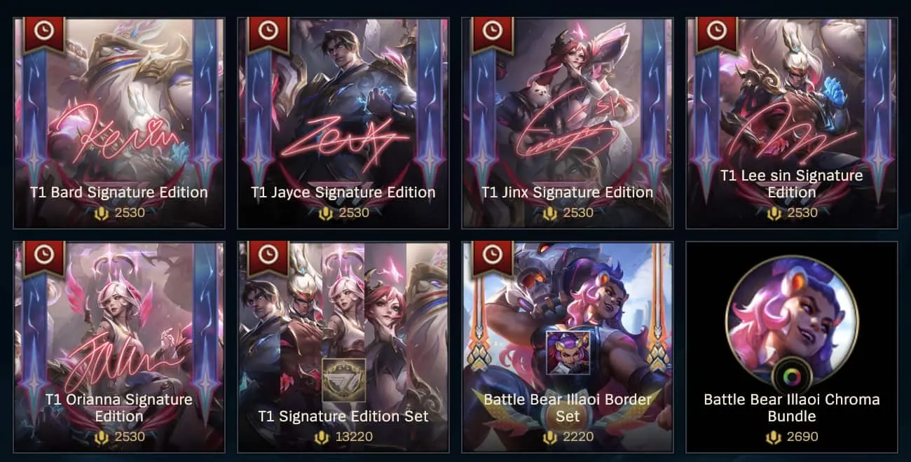 T1’s 2023 Worlds skins are finally available in League of Legends