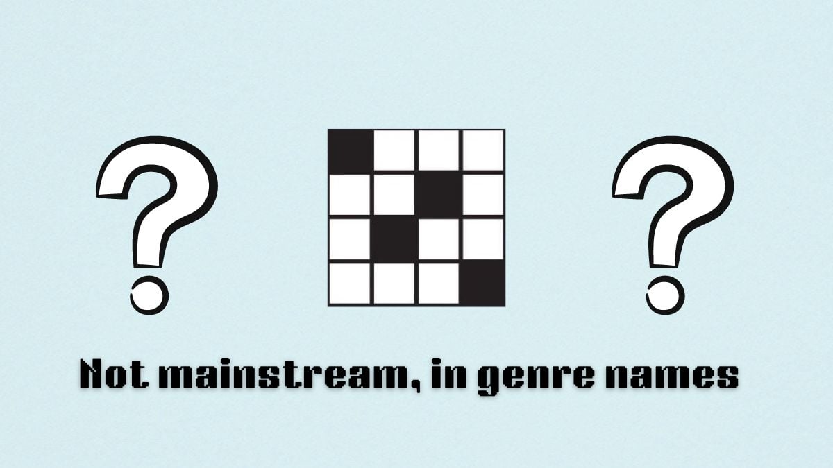 art for not mainstream in genre names clue in nyt mini crossword