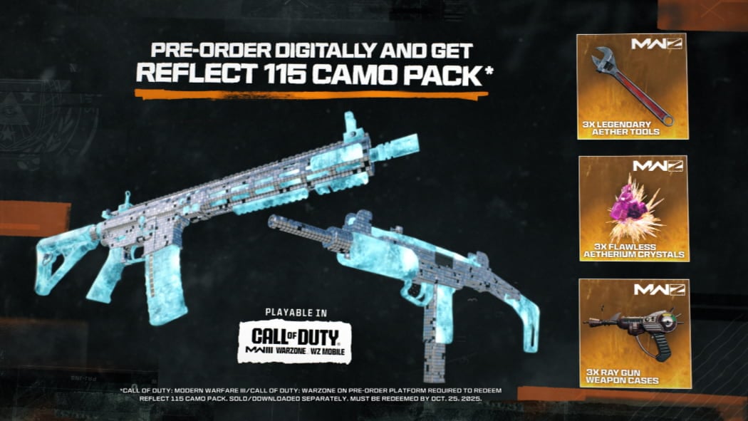 How to get the Reflect 115 camo in Call of Duty