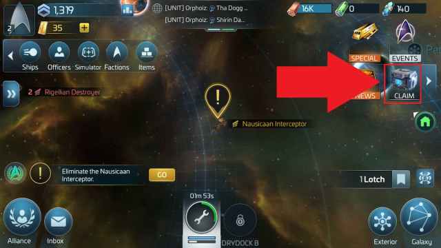 Star Trek Fleet Command Main Menu