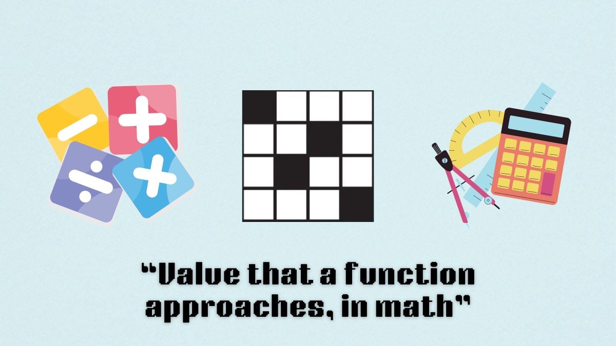 ‘Value that a function approaches, in math’ NYT Mini Crossword clue answer and hints