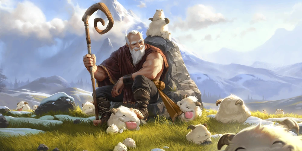 a runeterra shepherd and his poros in Legends of Runeterra