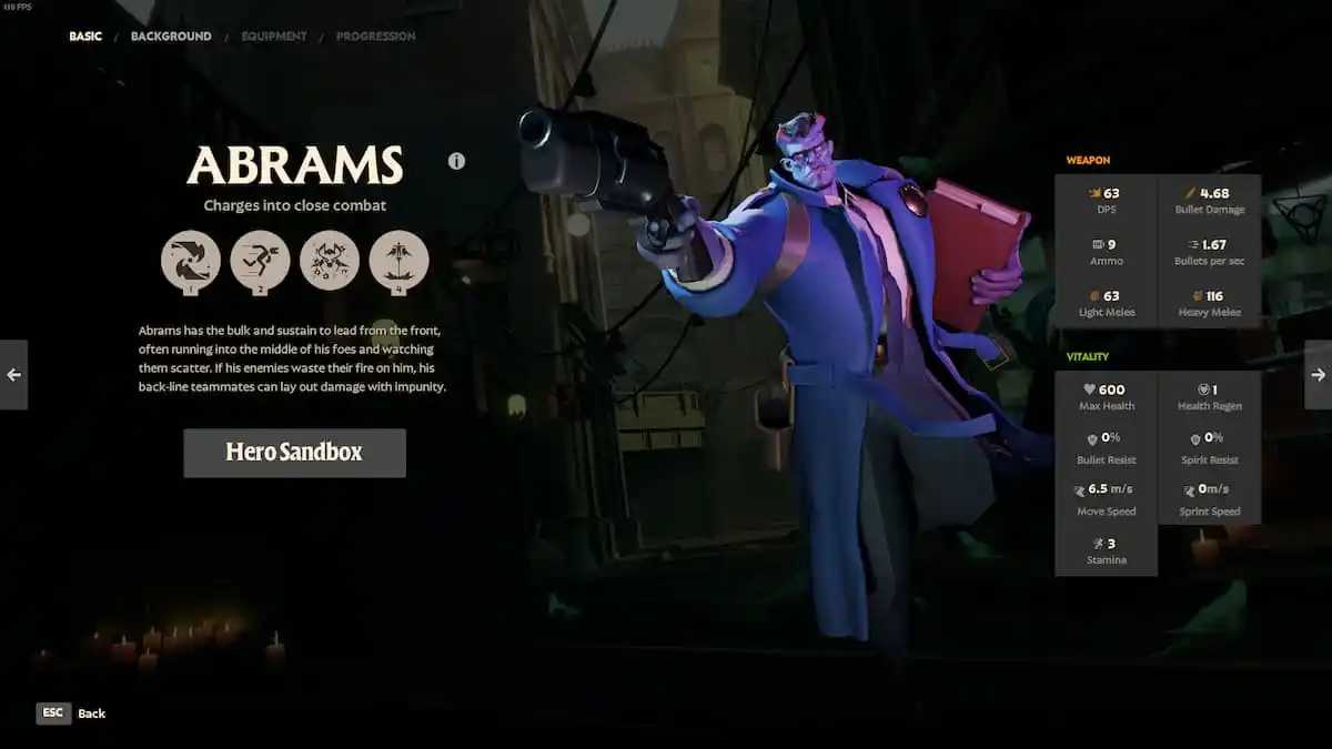 Abrams hero in Valve's Deadlock.