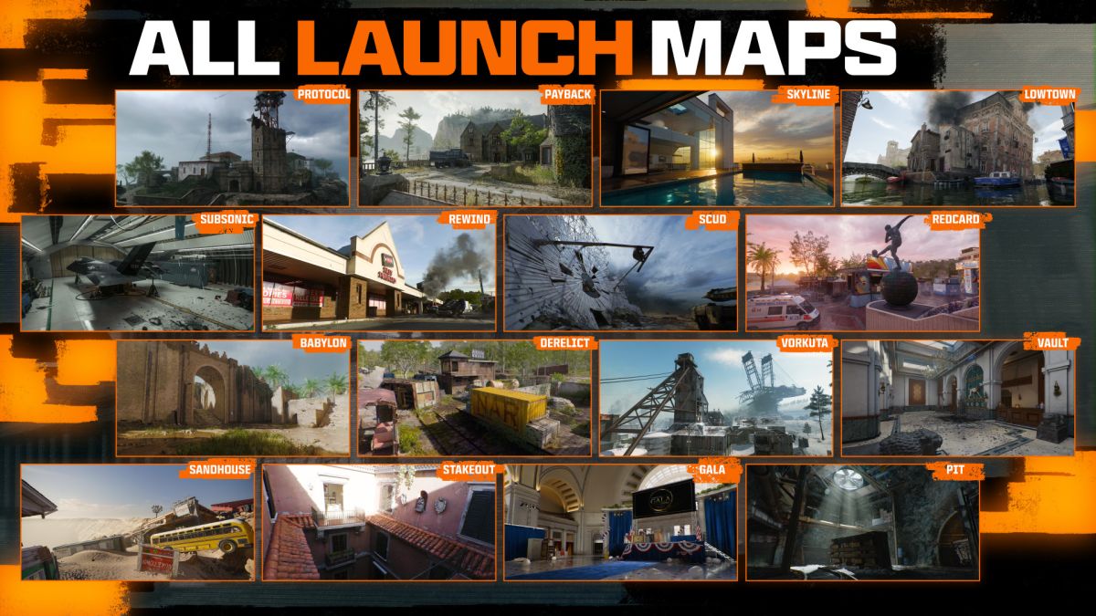 All multiplayer maps in Black Ops 6