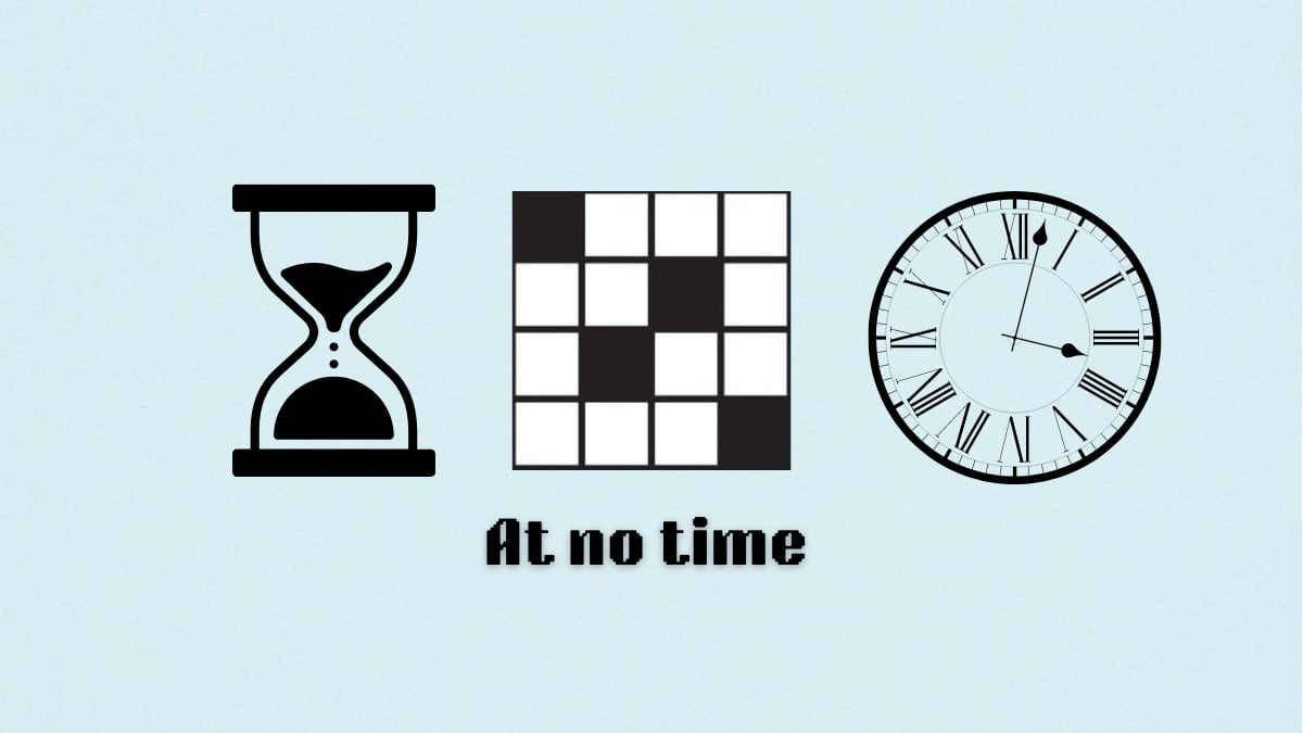 ‘At no time’ NYT Mini Crossword clue answer and hints