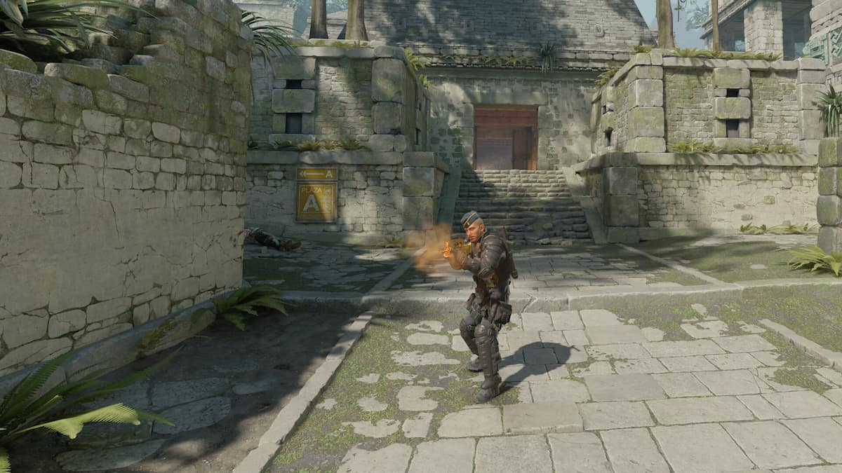 Counter-Strike 2 screenshot featuring a player holding a Famas in the Ancient map