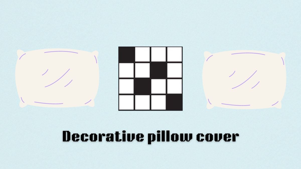 artwork for nyt mini decorative pillow cover crossword clue